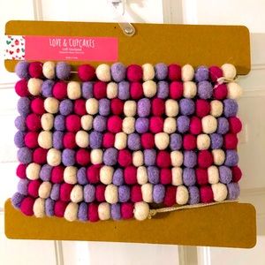 Pink, Purple, & White Pom Pom Garland